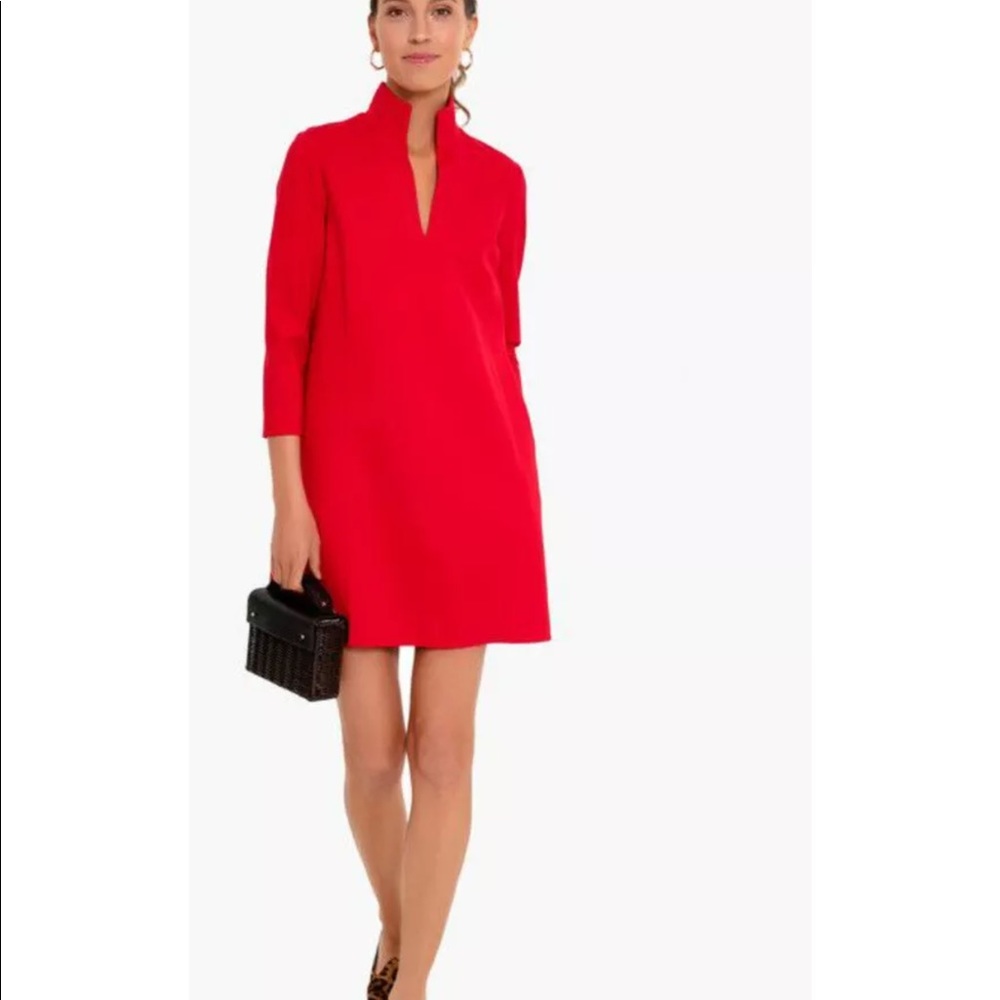 Poppy Red Ponte Clifton Dress Classic New TUCKERNUCK XXS new with tags